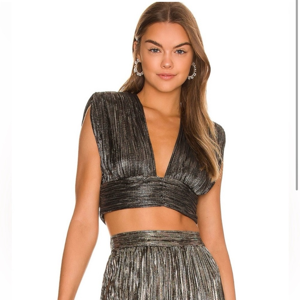 Sabina Musayev Dune Metallic Top